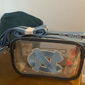 NC College Clear UNC Logo Crossbody Bag FOCO New Sold Out
